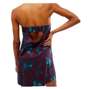 Free People Sonja Mini Tube Dress Womens Small Boho Floral Purple Strapless